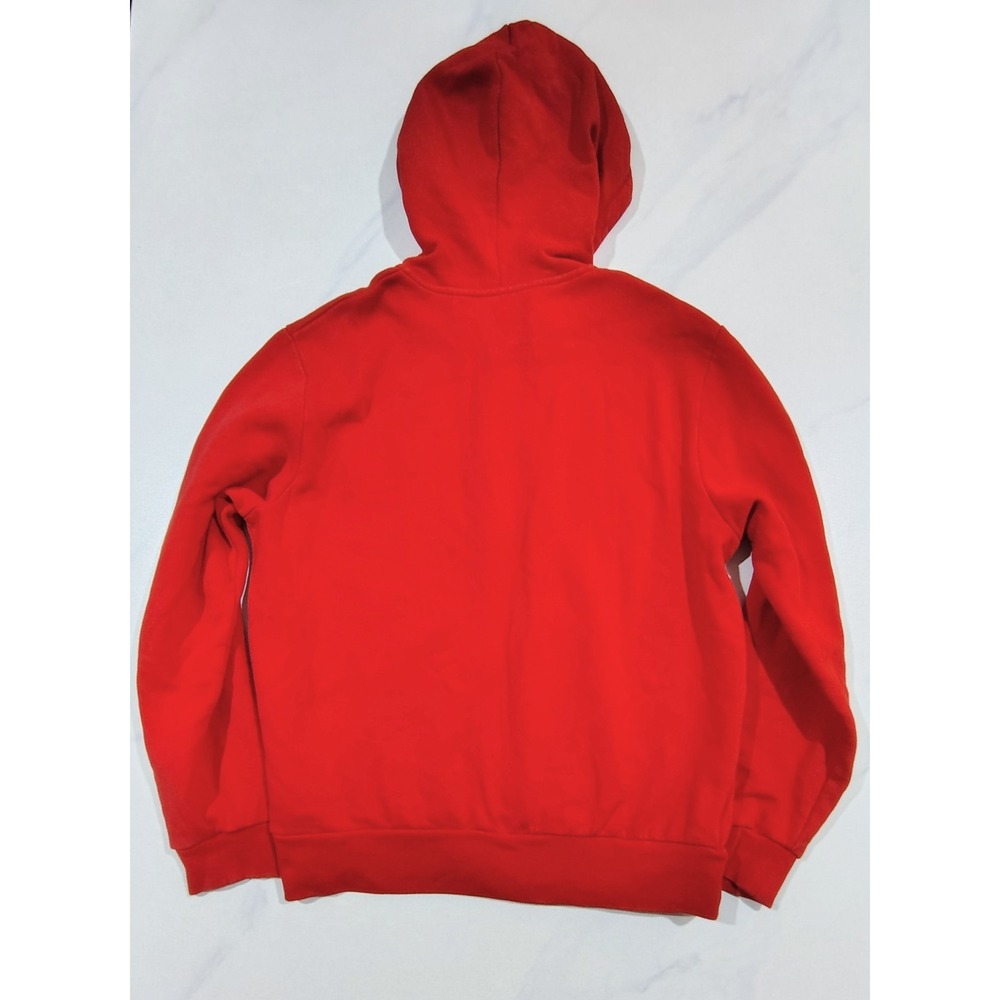 Lacoste Sport Hoodie Mens Large Red Full Zip Cotton Blend Fleece Sweatshirt Logo - Picture 8 of 15